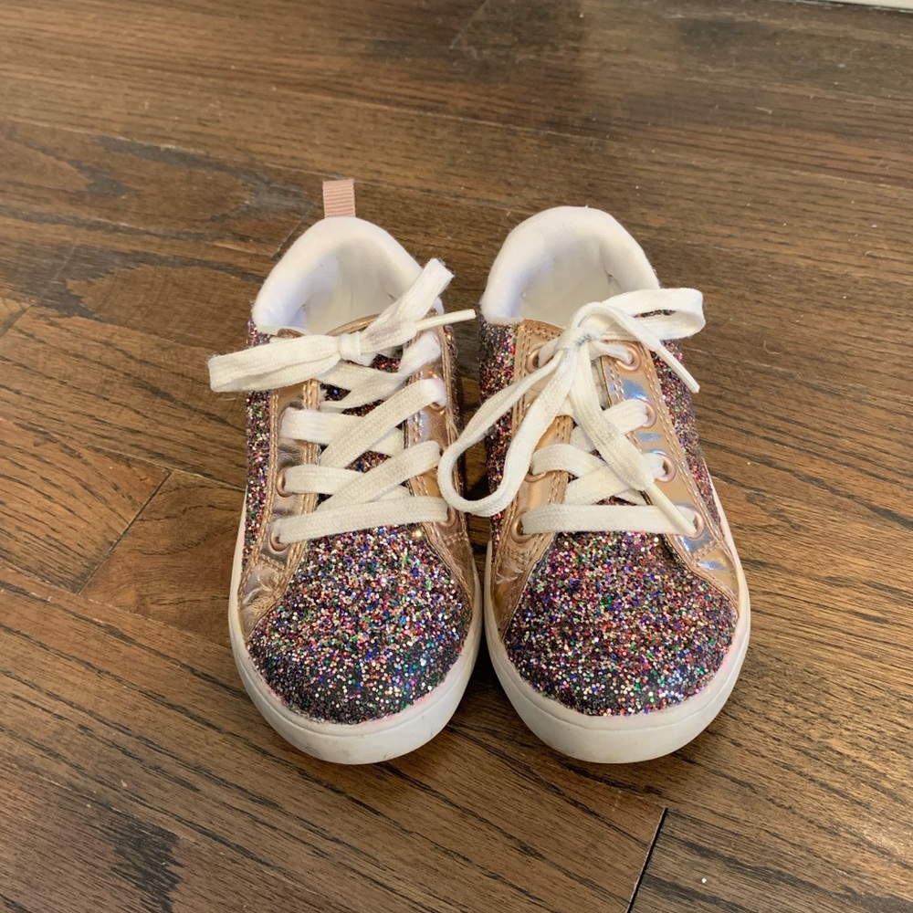 Sparkle glitter girls sneakers 9 carters